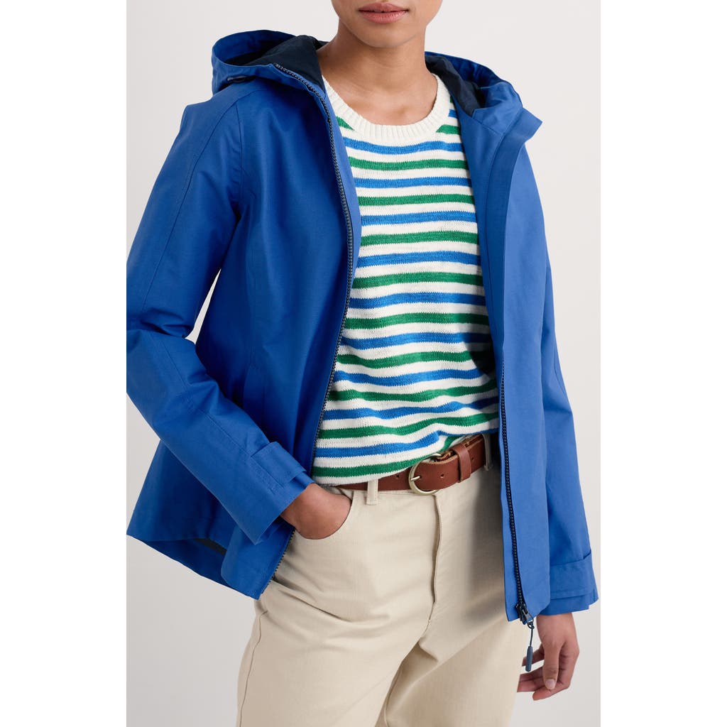 Shop Seasalt Cornwall Waterway Hooded Waterproof Jacket In Ink