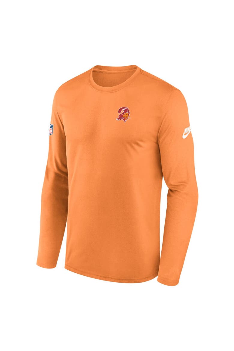 Men's Nike Orange Tampa Bay Buccaneers Legend Small Logo Performance Long Sleeve T-Shirt, Alternate, color, Orange