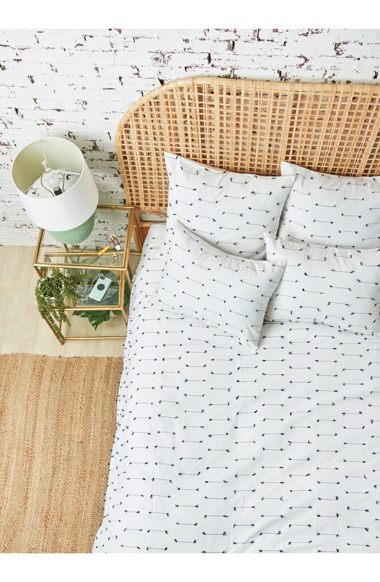 carol & frank Mel King Duvet Cover, Alternate, color, White