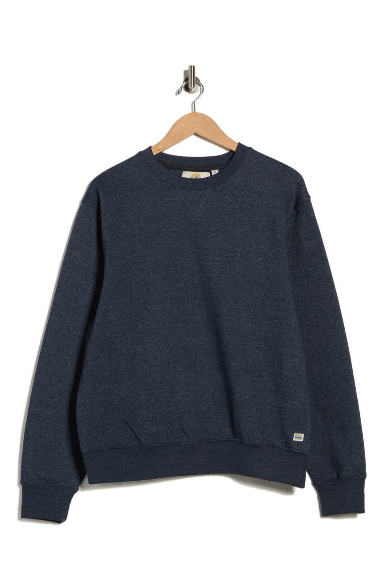 Sierra Crewneck Fleece Sweatshirt, Alternate, color, NAVY HEATHER