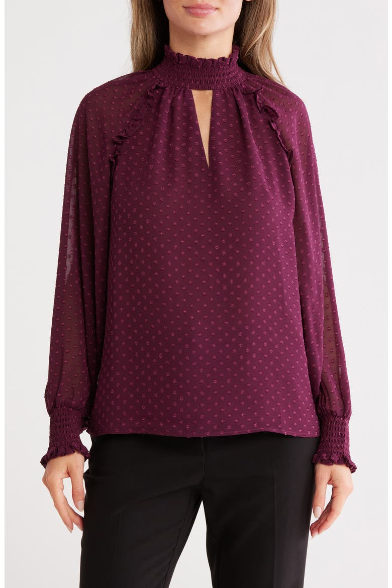 Smock Neck Top, Main, color, FIG