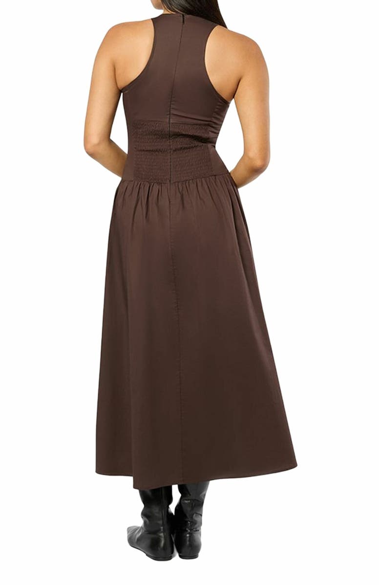 WeWoreWhat Halter Midi Dress, Alternate, color, Brown