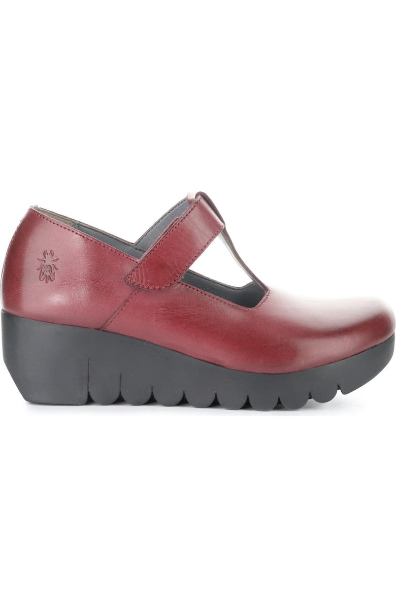 Fly London Veka T-Strap Platform Wedge Pump, Alternate, color, 002 Burgundy