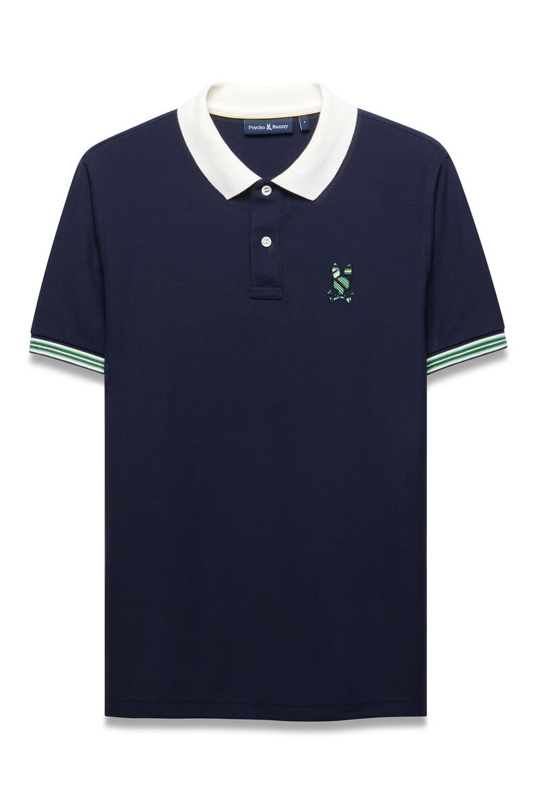 Drew Contrast Collar Pima Cotton Piqué Polo, Alternate, color, BARITONE B