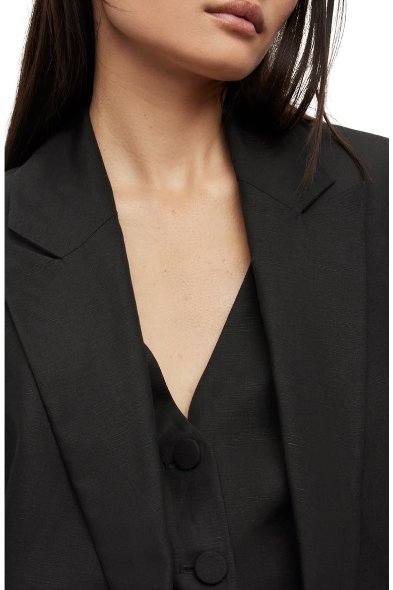 Petra Double Breasted Blazer, Alternate, color, BLACK