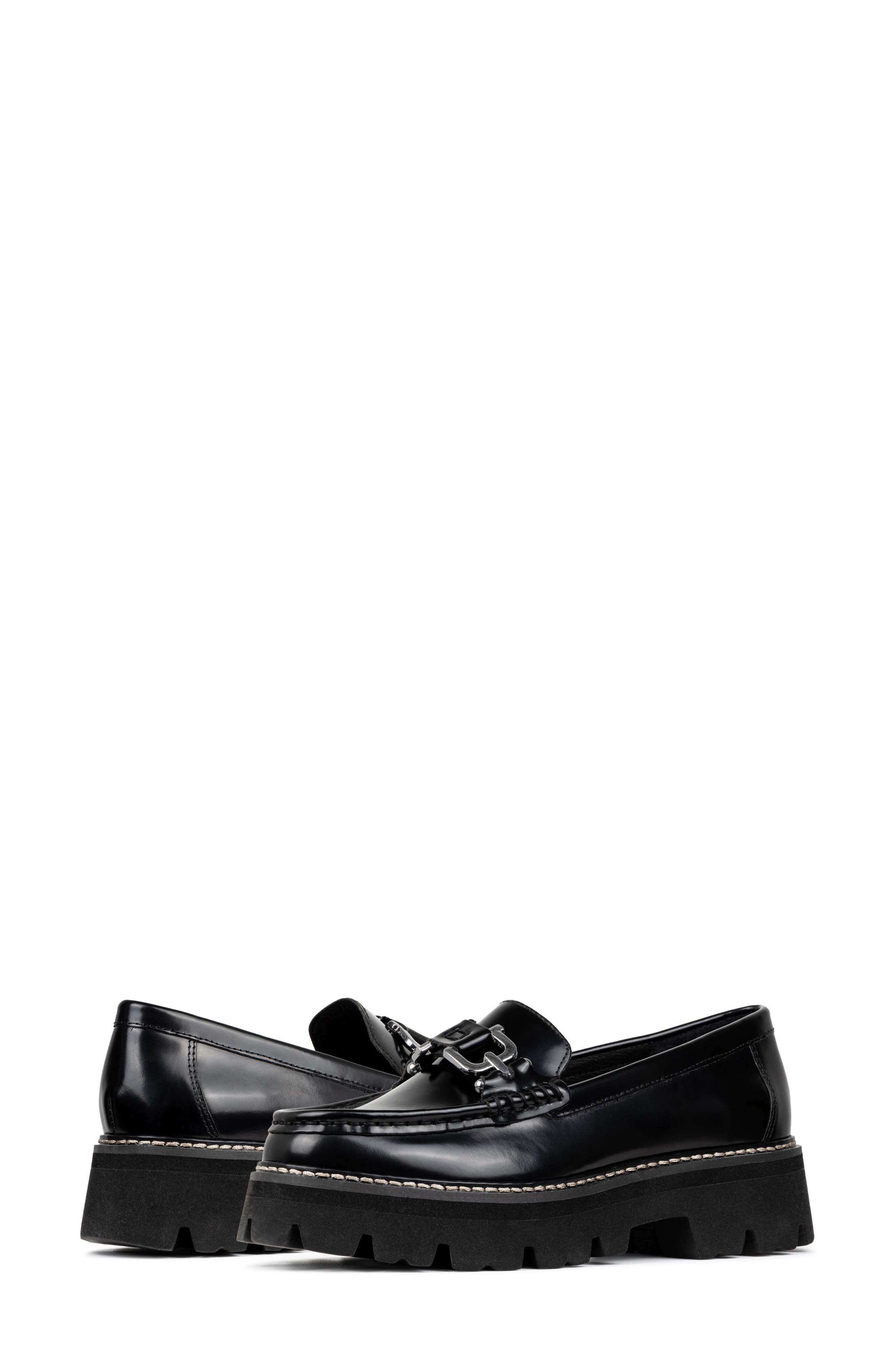 Donald Pliner Marvel Platform Bit Loafer, Alternate, color, Black
