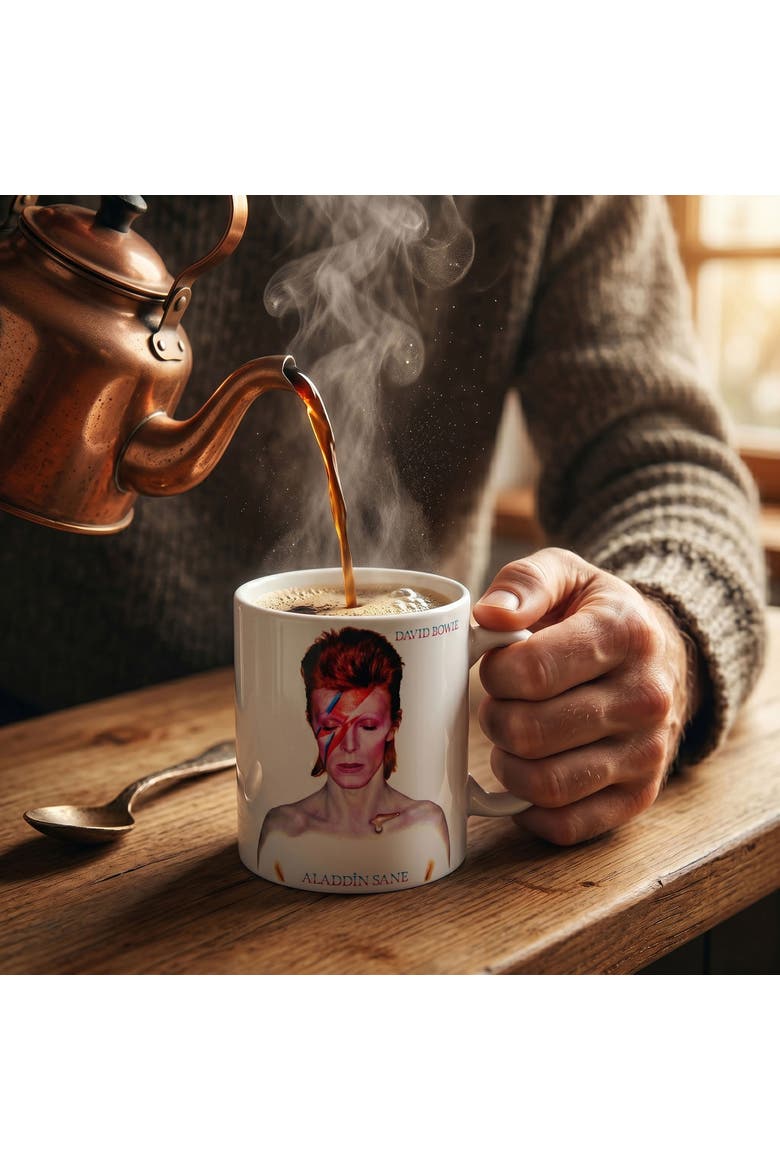 11 oz David Bowie Aladdin Sane Ceramic Mug, Alternate, color, White