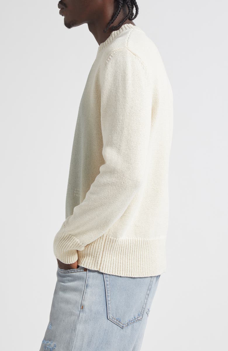 MM6 Maison Margiela Dot Motif Crewneck Sweater, Alternate, color, Off White