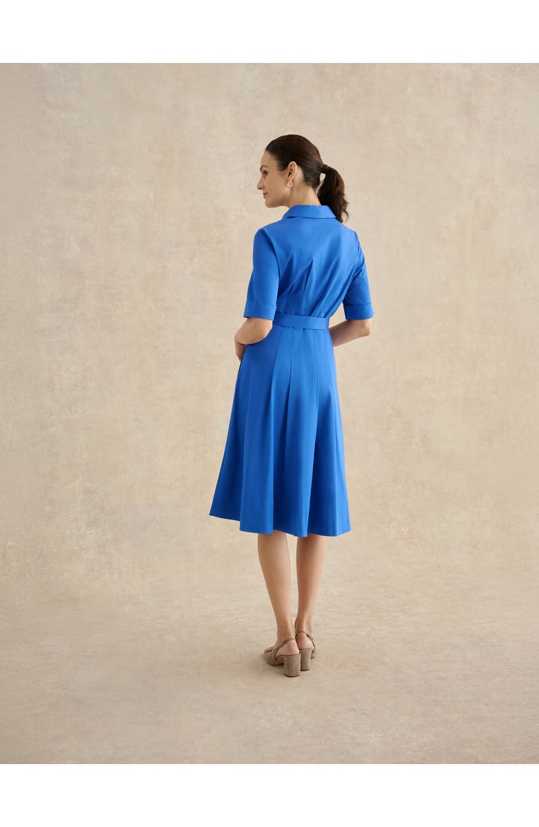 HOBBS LONDON Brigitta Pleated Tie Belt Shirt Dress, Alternate, color, French Blue