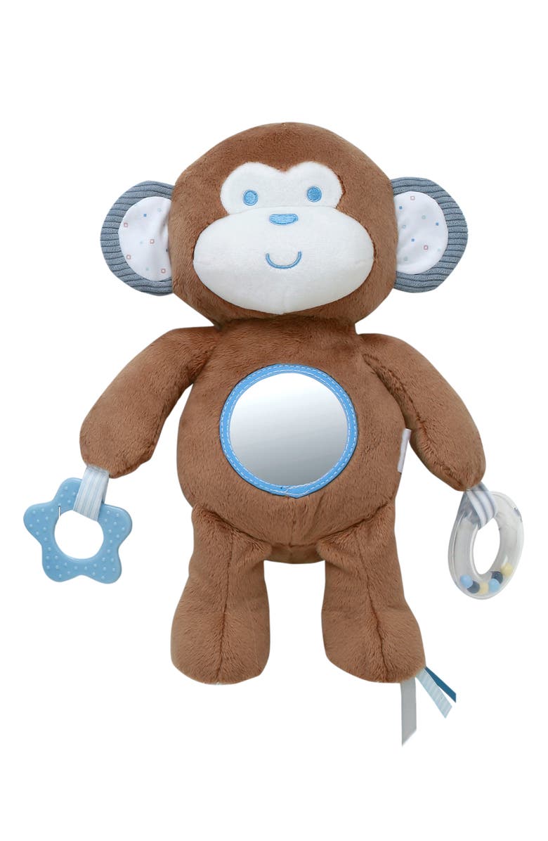Little Me Monkey Mirror Plush Toy, Alternate, color, Brown