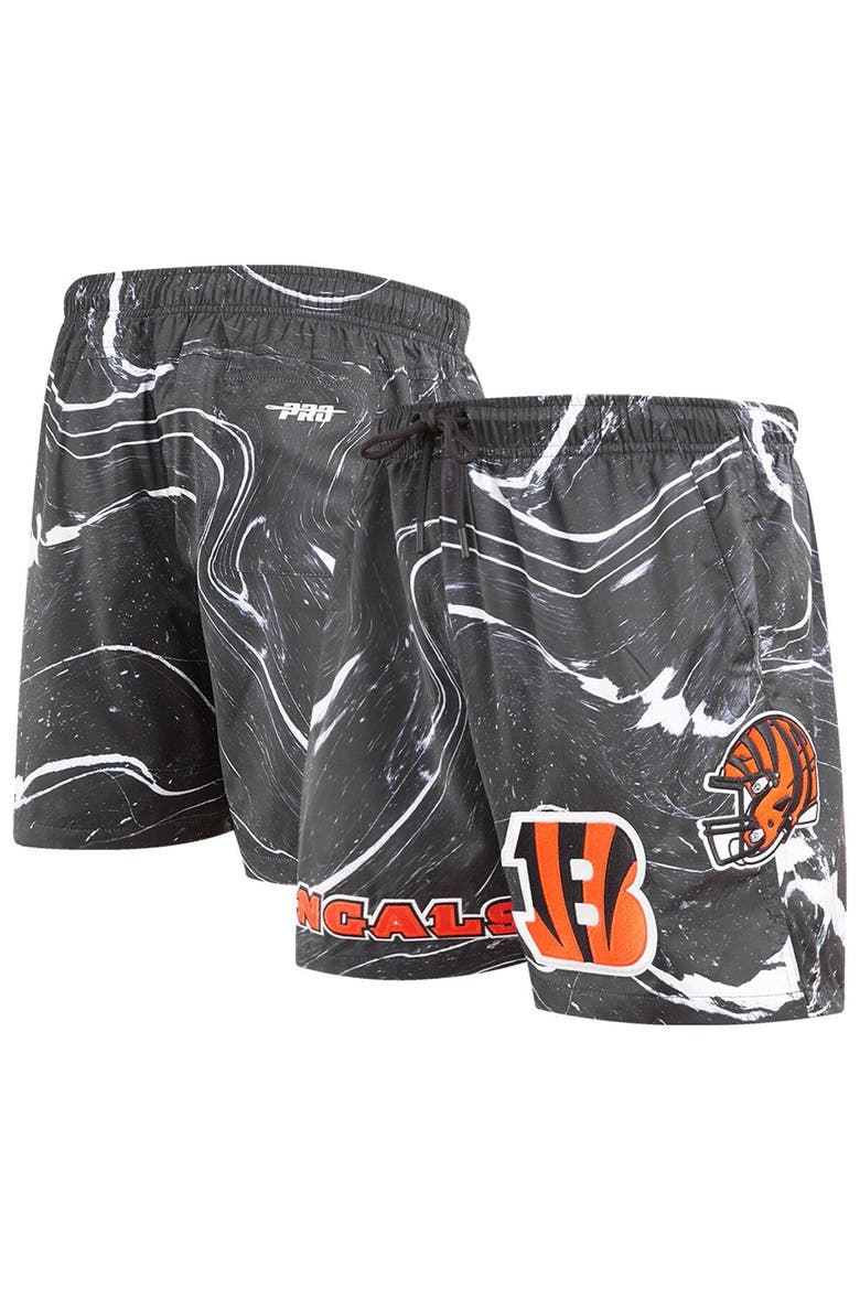 Men's Pro Standard Black Cincinnati Bengals Allover Marble Print Shorts, Main, color, Black