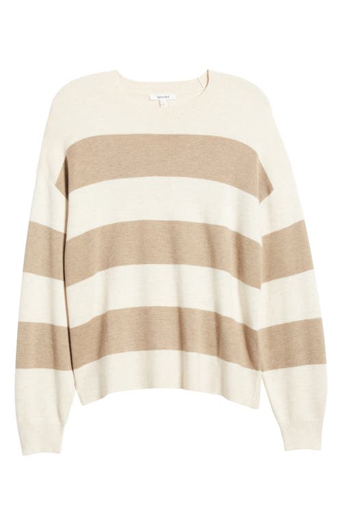 Splendid Livy Stripe Sweater In Oat Stripe