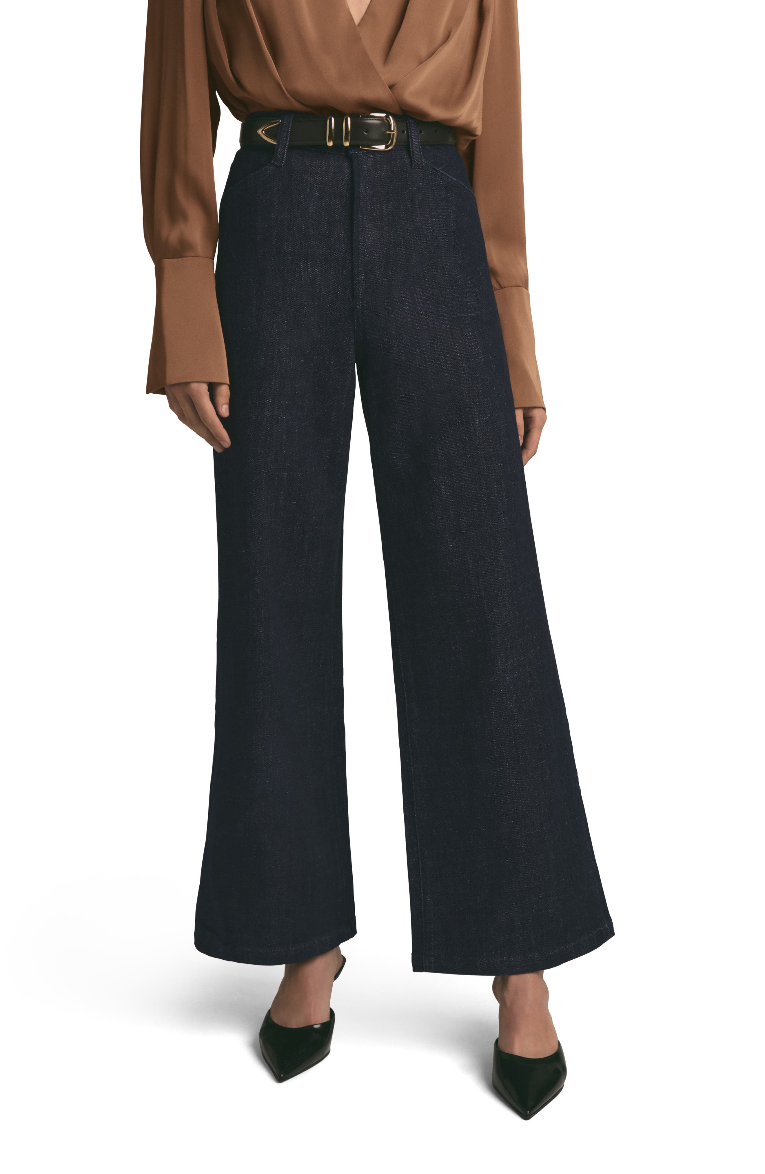 The Mischa Shortie Super High Waist Wide Leg Jeans