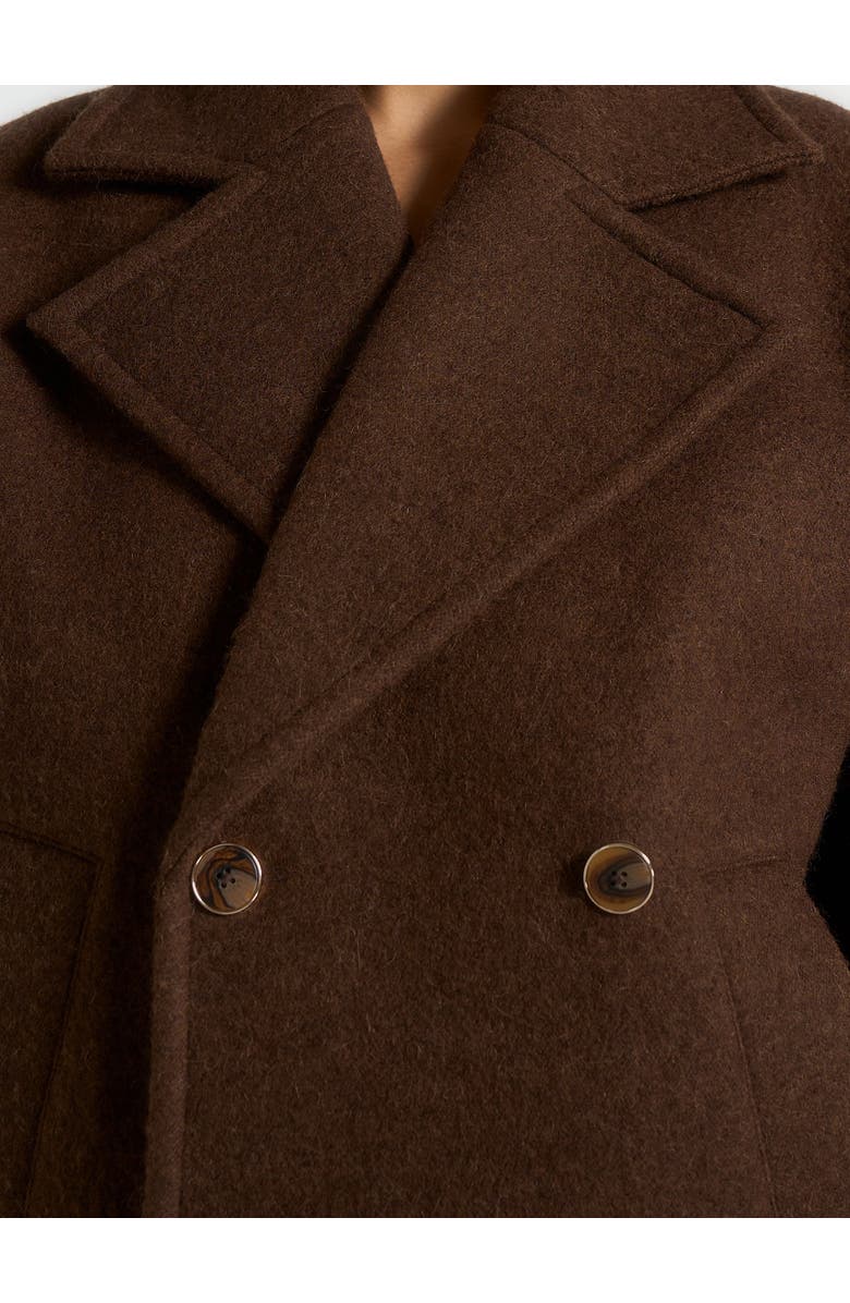 Manière De Voir Mika Unisex Double Breasted Jacket, Alternate, color, Brown