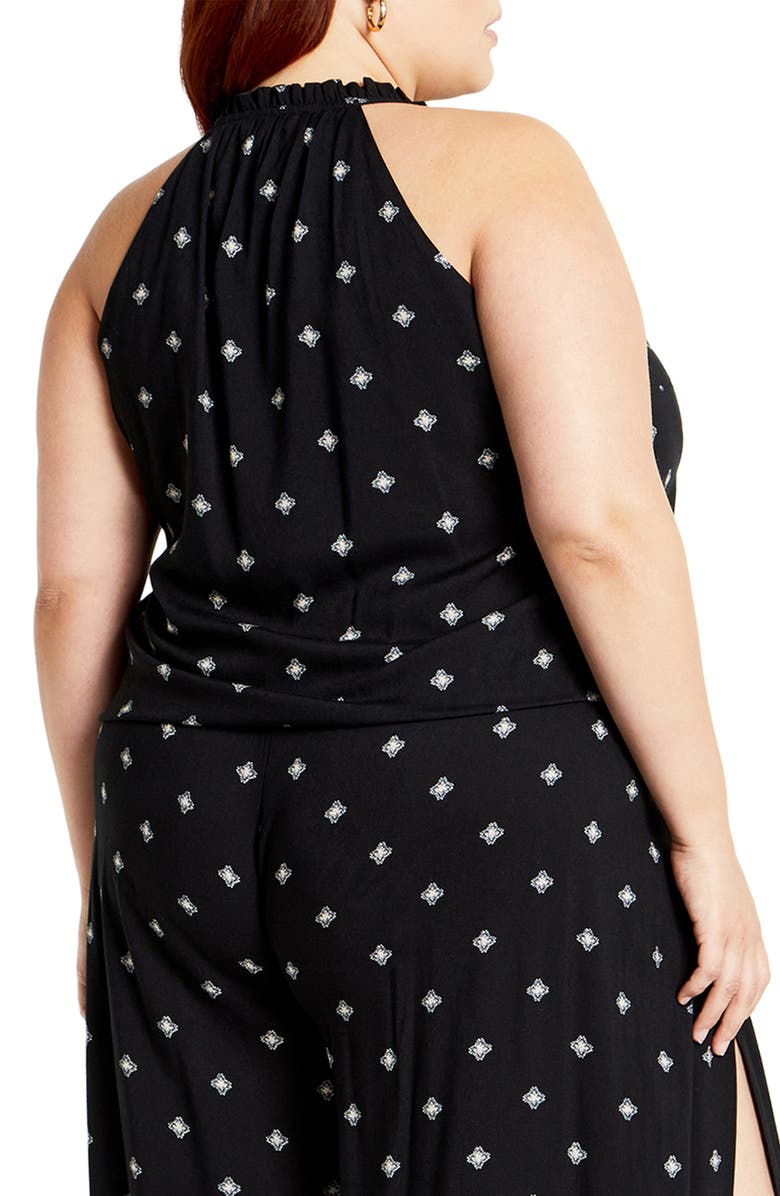 City Chic Sky Sleeveless Top, Alternate, color, Black Wild Love