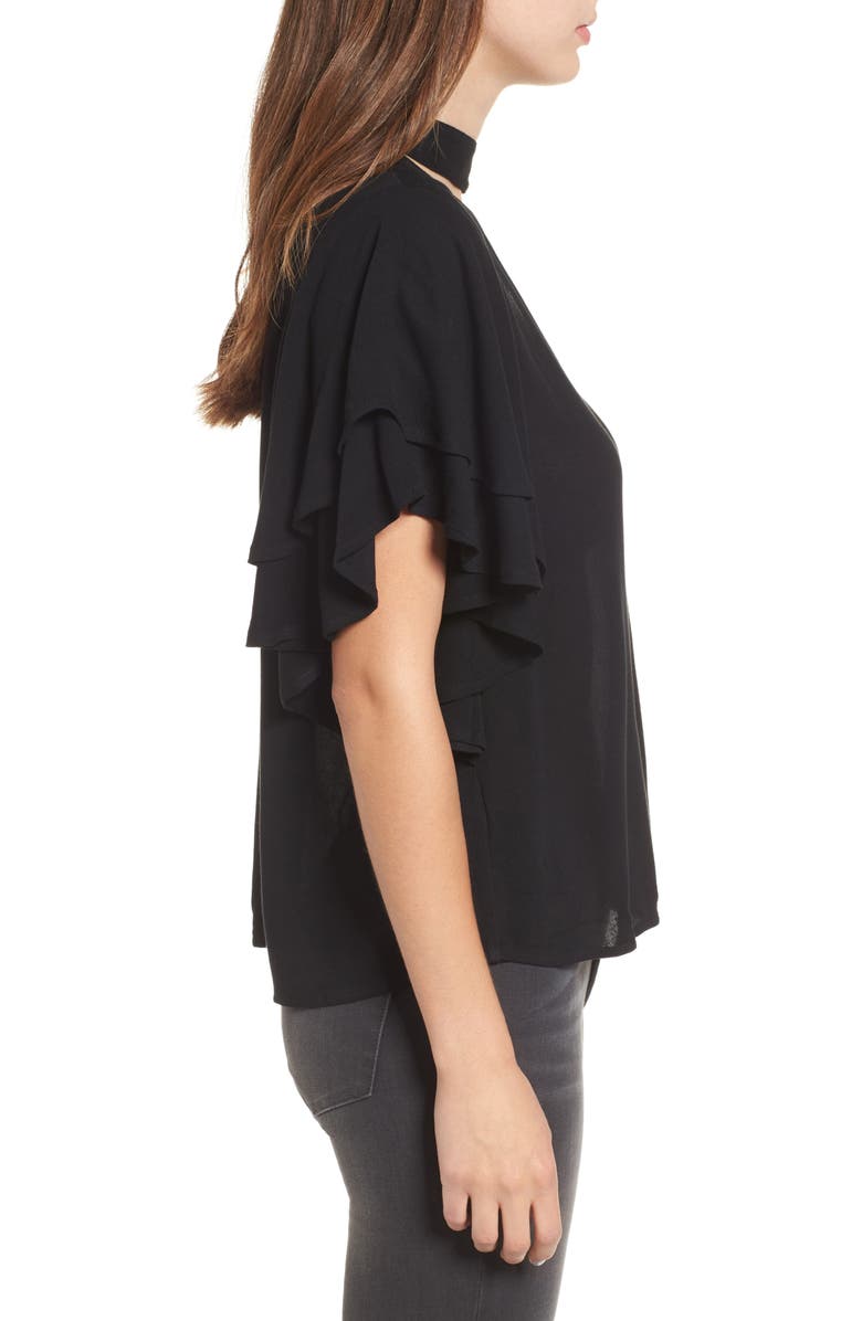 Leith Choker Ruffle Sleeve Top, Alternate, color, 