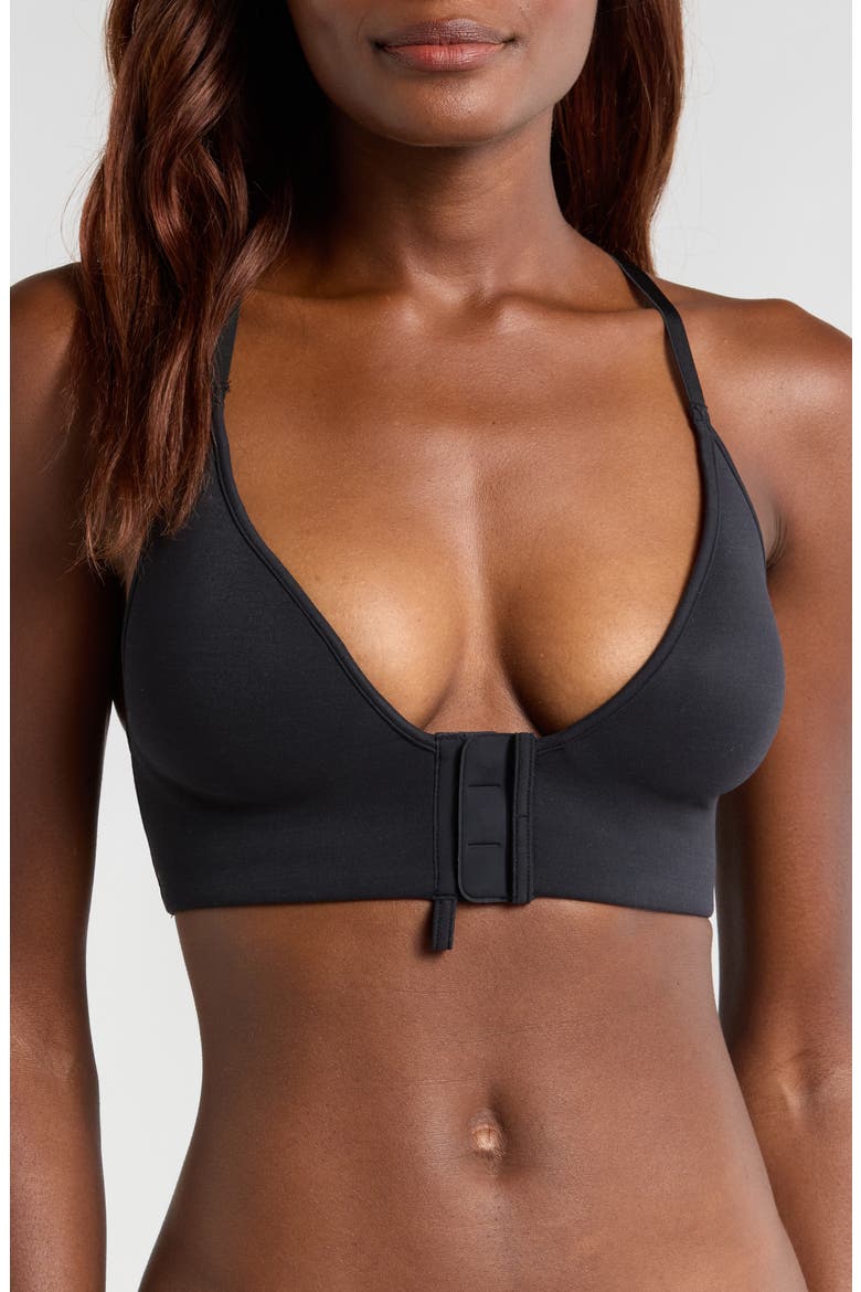 The Liberare Front Closure Adaptive Bra, Main, color, BLACK
