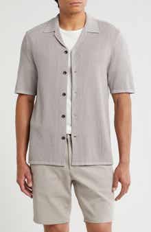rag & bone Lewis Cotton Knit Camp Shirt
