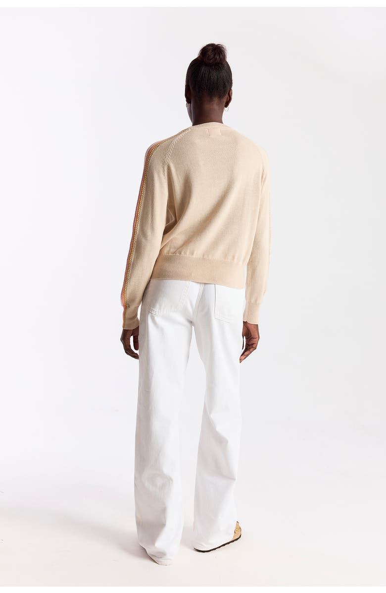 WISPR Geo Sleeve Knitted Sweater, Alternate, color, Calico/Tangerine