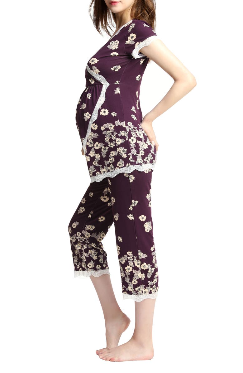 Kimi and Kai Kimi & Kai Addison Nursing/Maternity Pajamas, Alternate, color, 