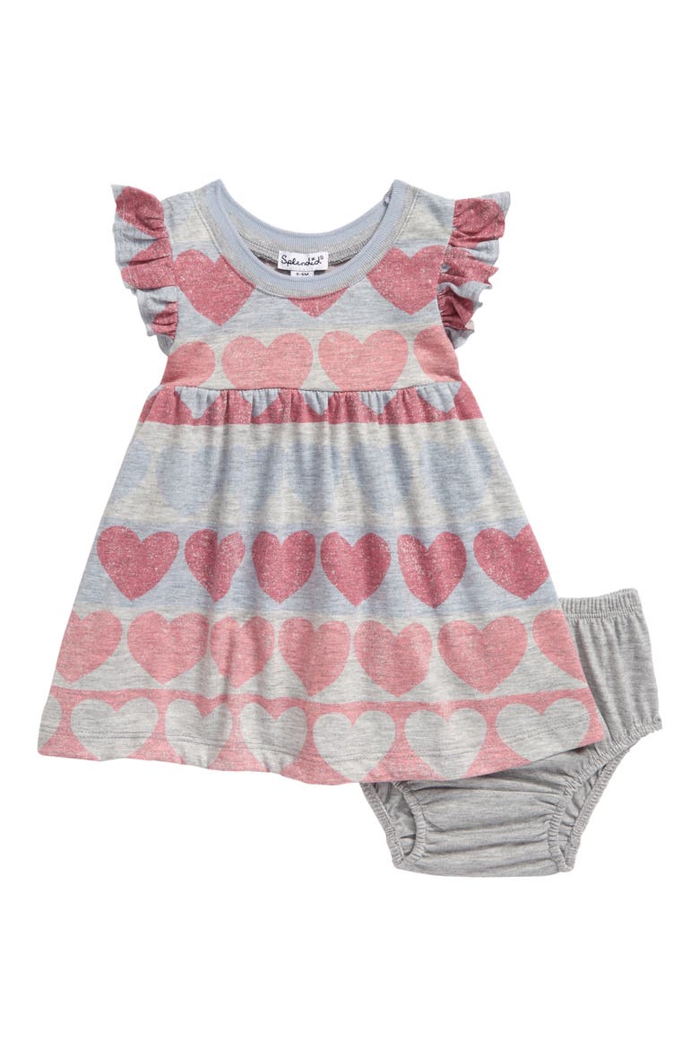 Lovely Dress & Bloomers Set, Main, color, FUCHSIA