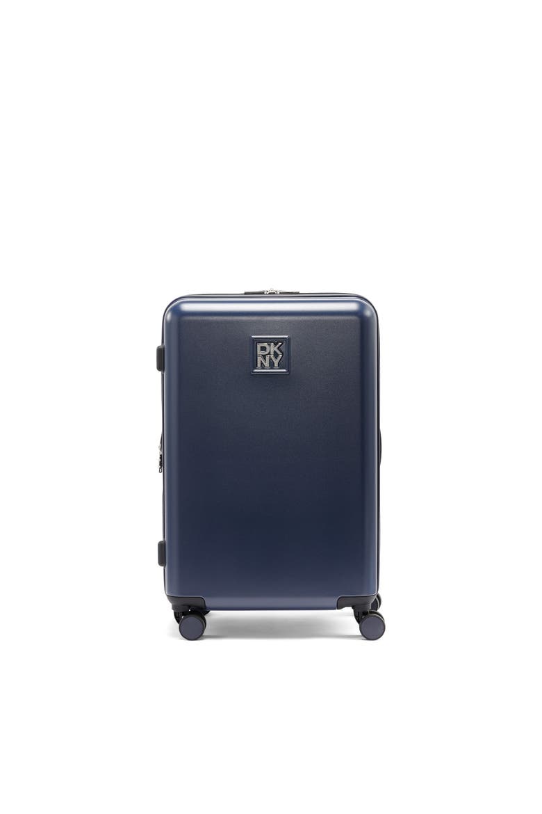 Expandable Hardshell 25" Lightweight Checked Suitcase With Spinner Wheels, Main, color, Navy