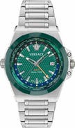 Versace Greca Reaction GMT Bracelet Watch, 44mm