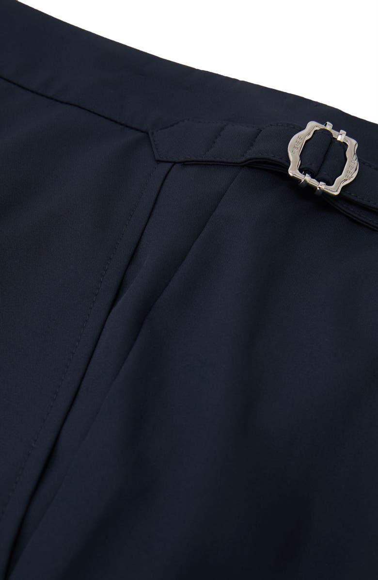 Reiss Sun Solid Side Adjuster Swim Trunks, Alternate, color, Navy
