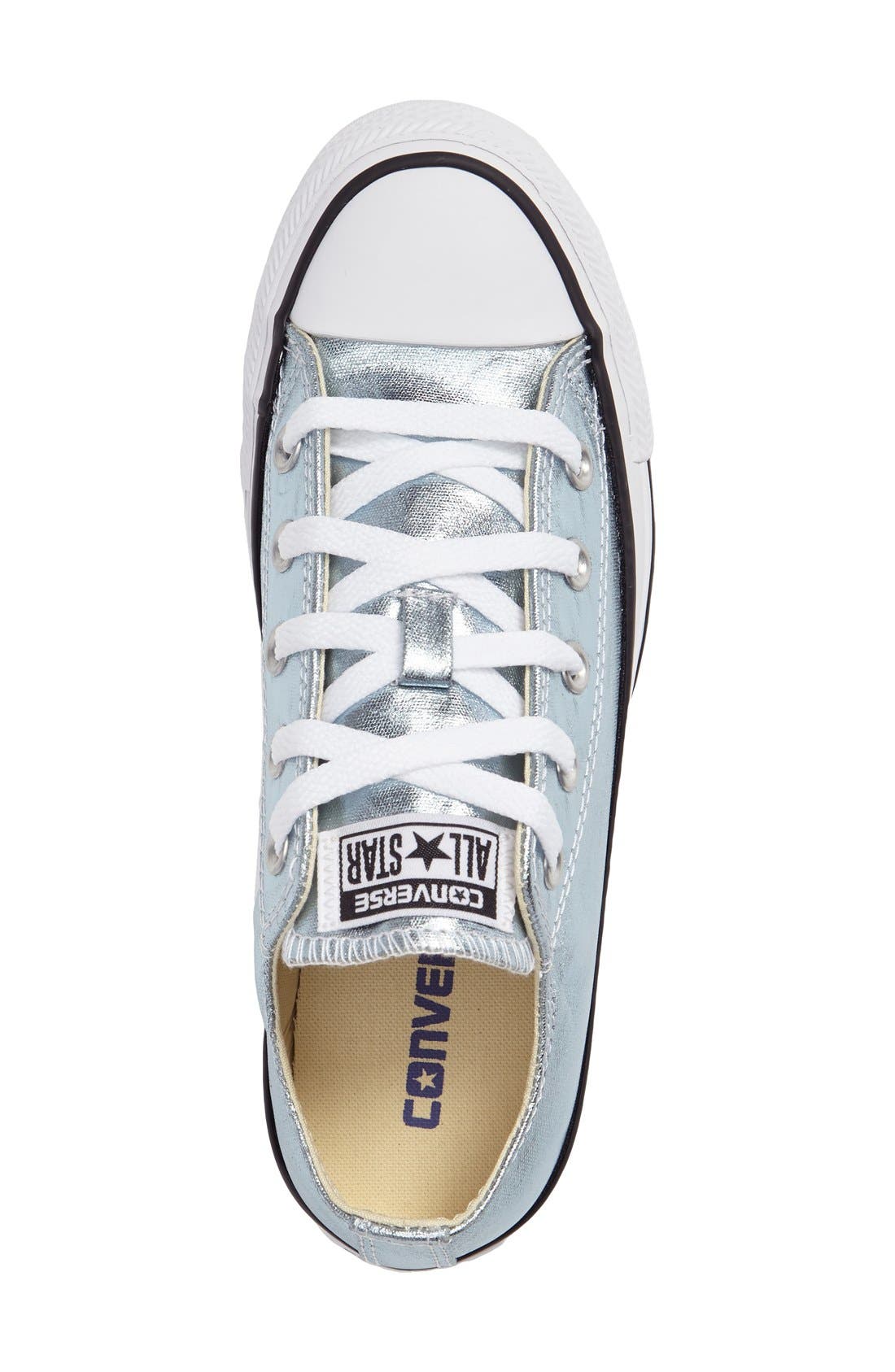 Chuck Taylor® All Star® 'Um - Ox' Metallic Sneaker, Alternate, color, METALLIC GLACIER/ WHITE