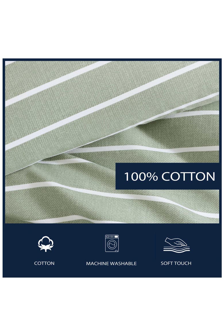 Park Stripe Comforter Set, Alternate, color, MEDIUM / DARK GREEN