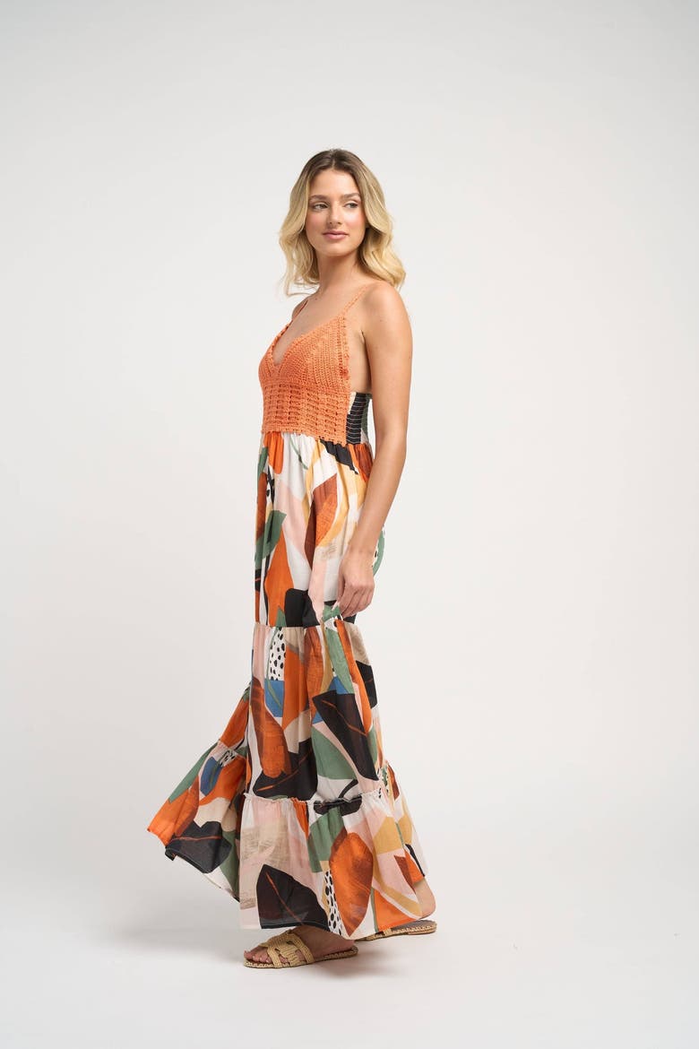 Seneiya Crochet Dress, Alternate, color, Orange