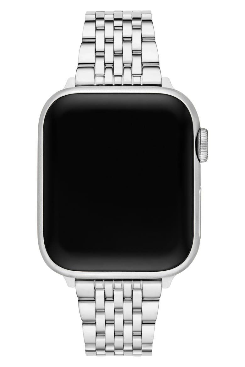 Tapered Apple Watch® Bracelet Watchband, Alternate, color, SILVER