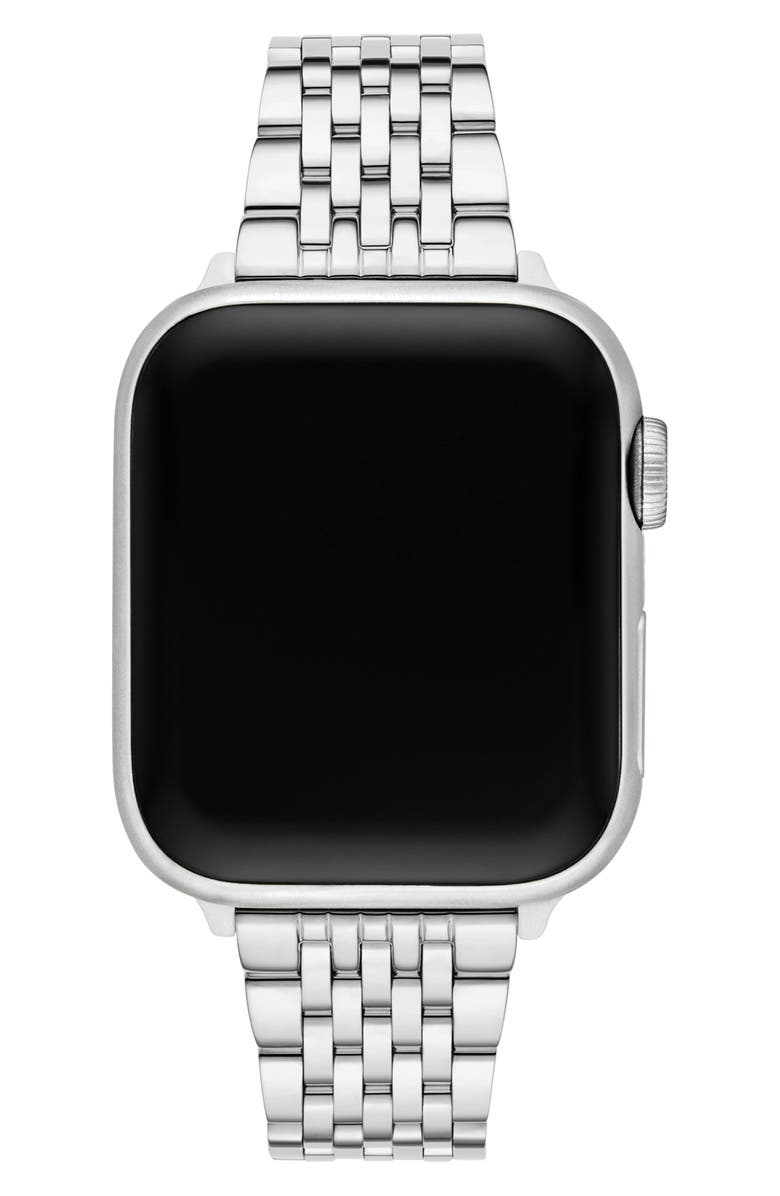 MICHELE Tapered Apple Watch<sup>®</sup> Bracelet Watchband, Alternate, color, Silver