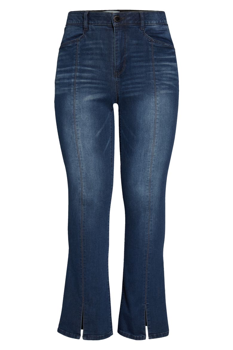 'Ab'Solution Itty Bitty High Waist Slit Hem Bootcut Jeans (Nordstrom Exclusive), Alternate, color, BLUA-BLUE ARTISINAL