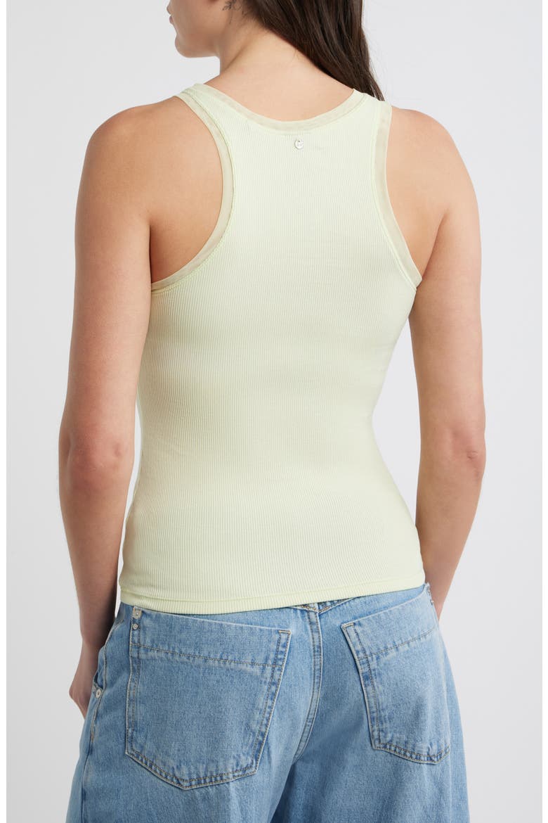 Eplie Stretch Cotton Rib Tank, Alternate, color, CUCUMBER