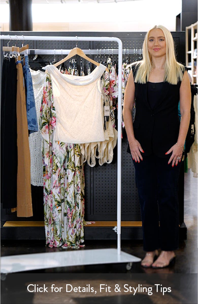 Twist Shoulder Asymmetric Woven Top, sales video thumbnail