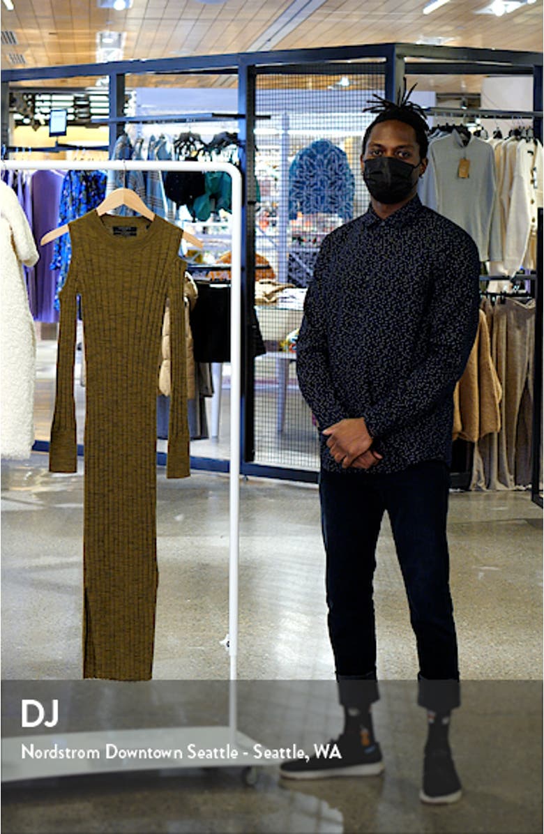 Daina Cold Shoulder Merino Wool Sweater Dress, sales video thumbnail