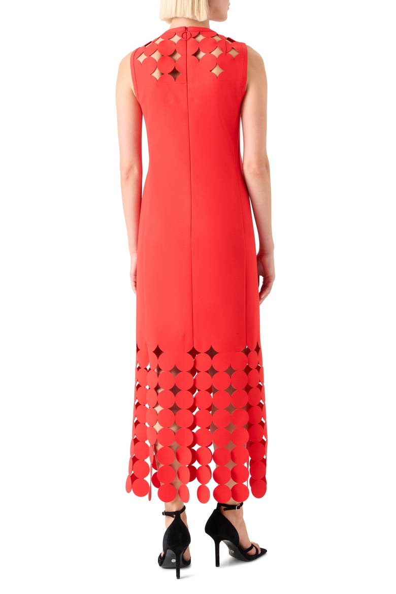 Dot Cutout Sleeveless Shift Dress, Alternate, color, BRIGHT RED