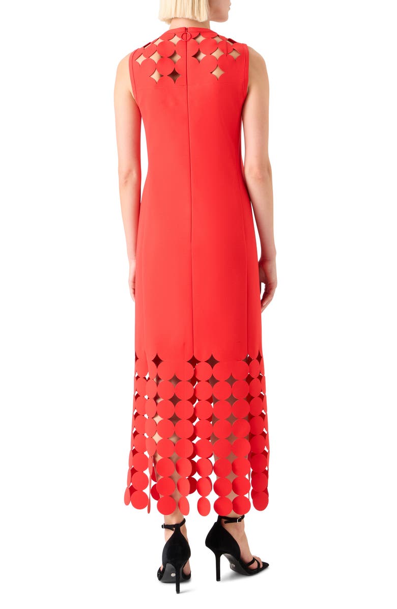 Akris punto Dot Cutout Sleeveless Shift Dress, Alternate, color, Bright Red