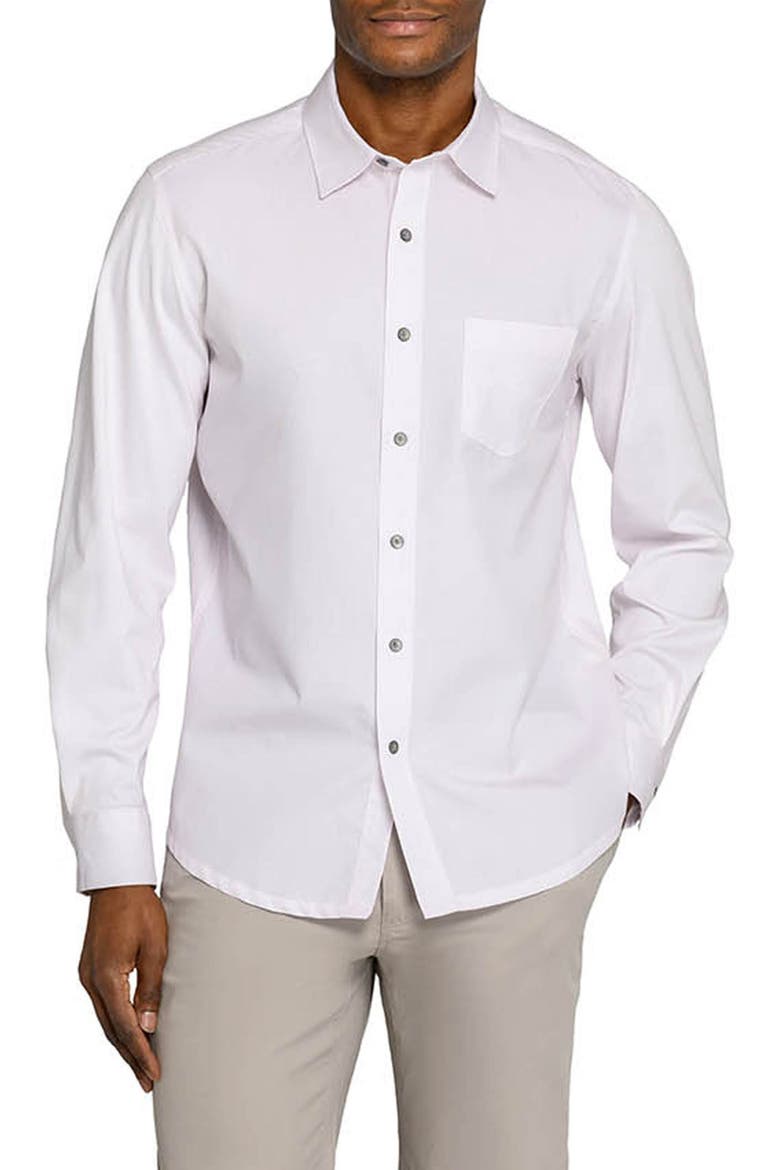 Abstract Squiggle Cotton Shirt, Main, color, WHITE/ PINK
