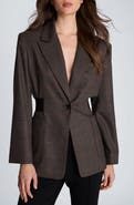 Kenneth Cole Ribbed Waisted Blazer