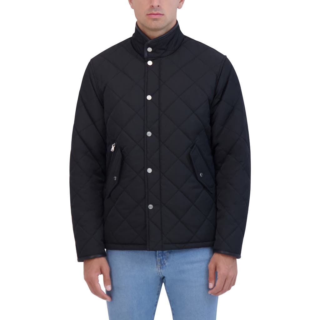 Robert Graham Water Repellent Quilted Jacket In Black