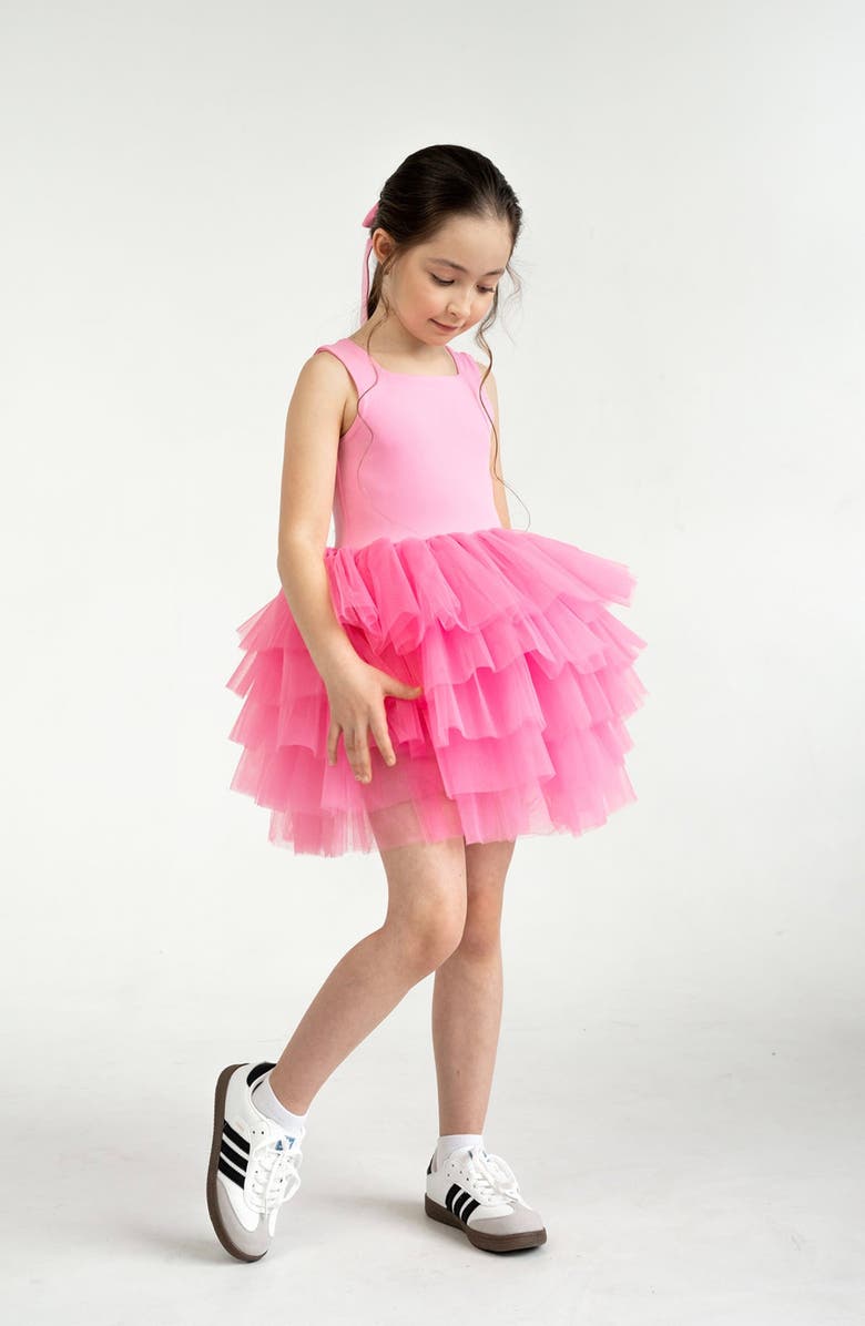 Mini Celebrities Magnolia Sleeveless Fluffy Tutu Dress, Main, color, Pink Magnolia