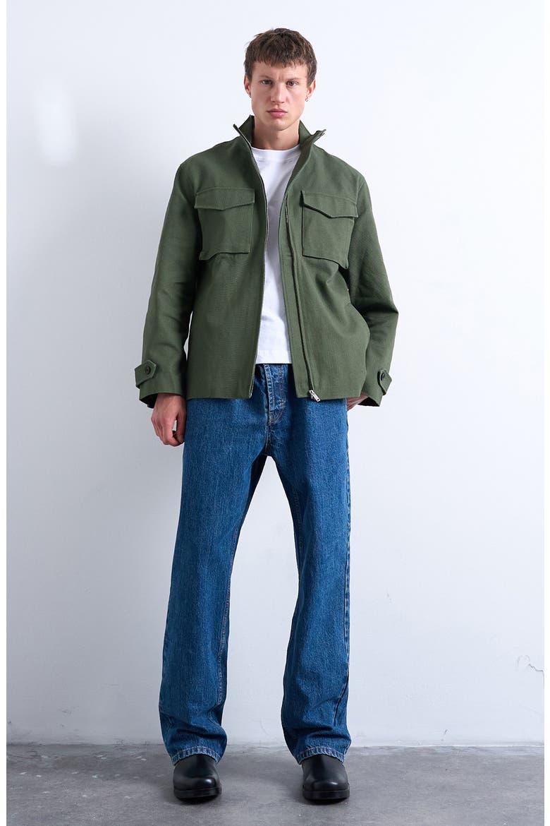 Double Pocket Cotton Canvas Jacket, Alternate, color, LIGHT GREEN