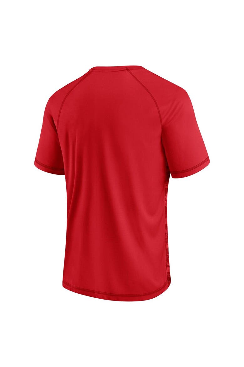 Men's Fanatics Branded Red Wisconsin Badgers Arch Outline Raglan T-Shirt, Alternate, color, Red