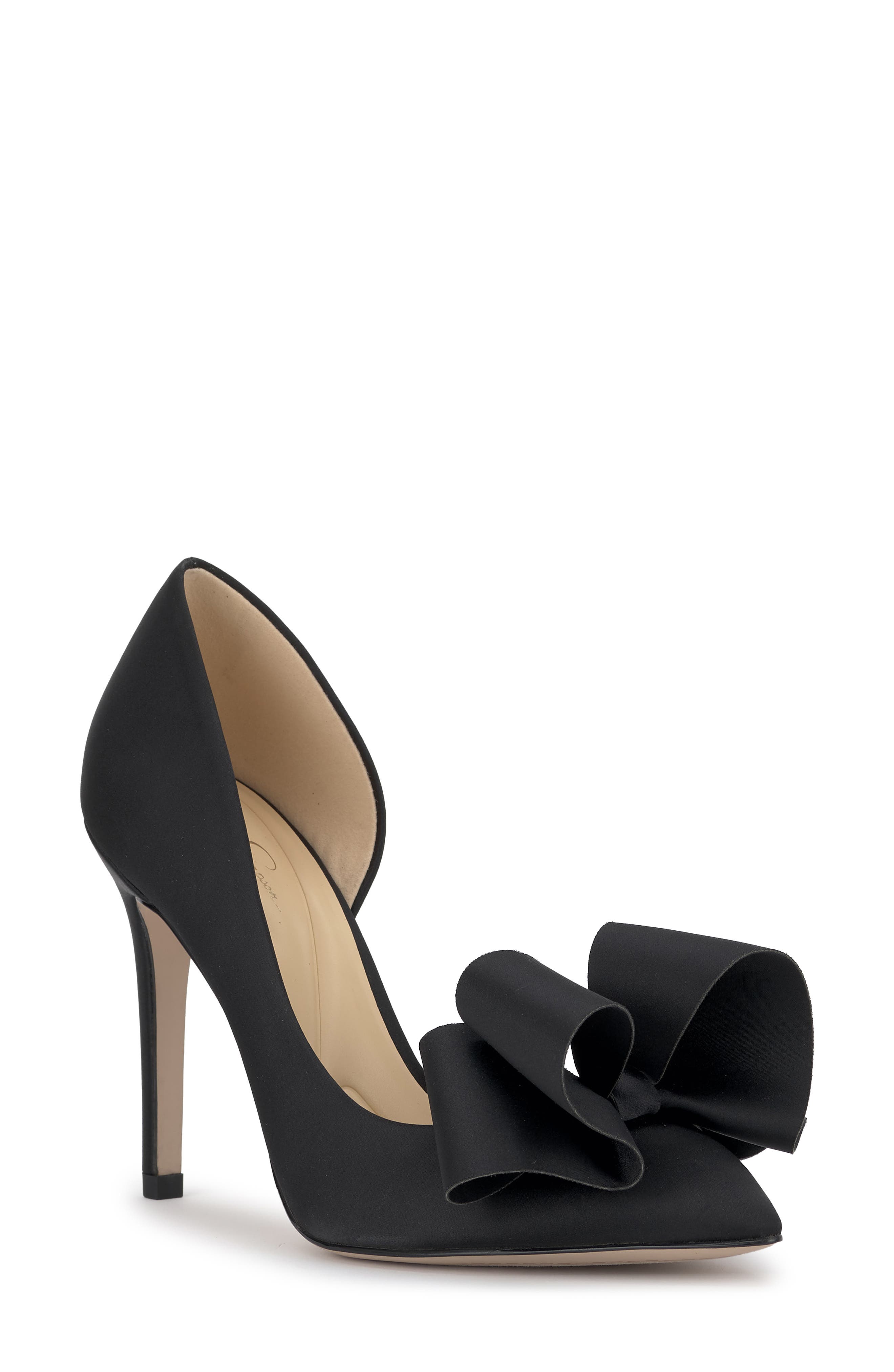 Jessica Simpson Penari Pointed Toe Half d'Orsay Pump, Main, color, Black