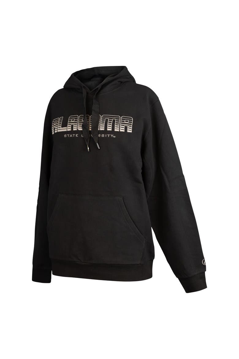 Men's FISLL  Black Alabama State Hornets Puff Print Sliced Pullover Hoodie, Alternate, color, Black
