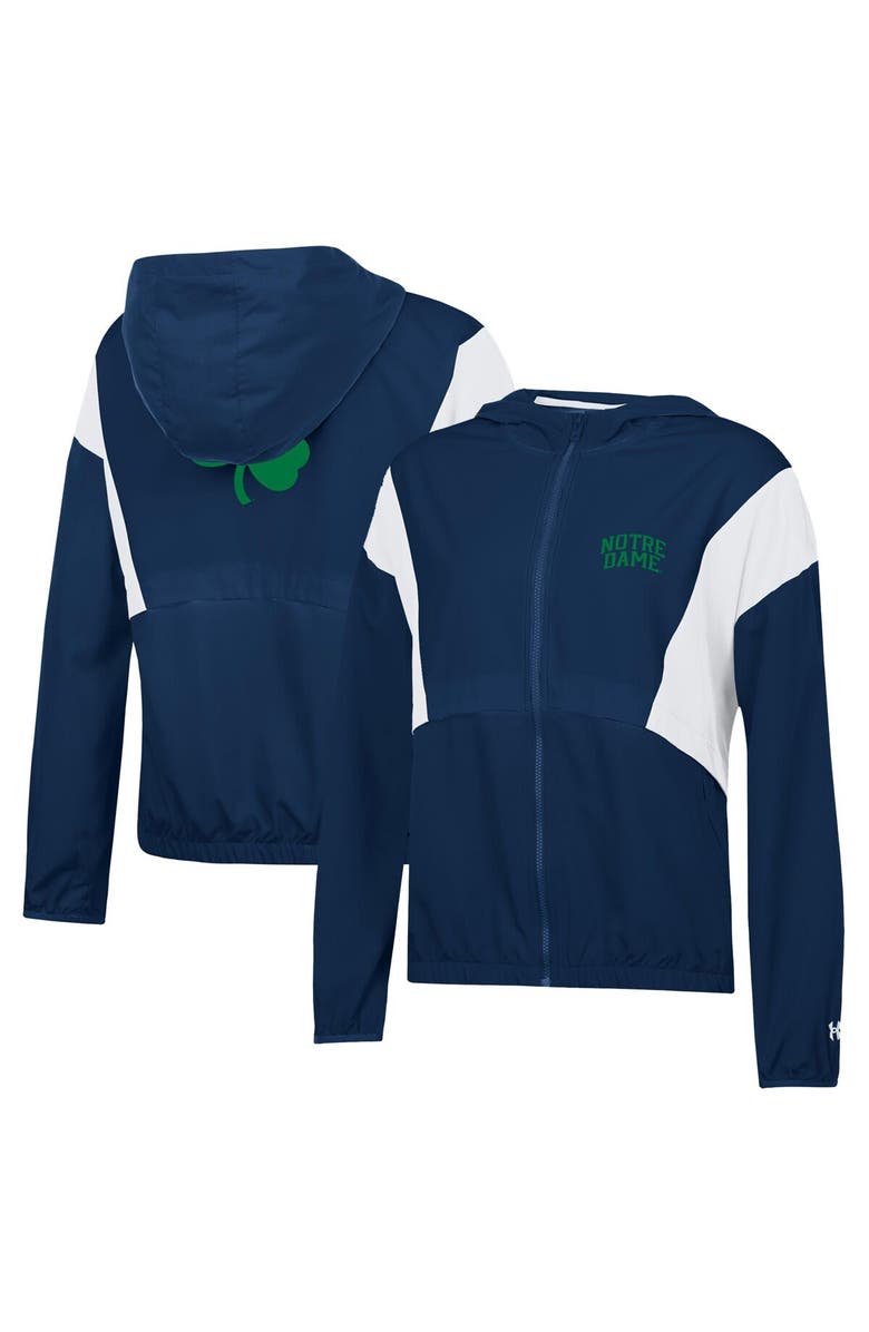 Under Armour Women's Under Armour Navy/White Notre Dame Fighting Irish Game Day Full-Zip Jacket, Main, color,