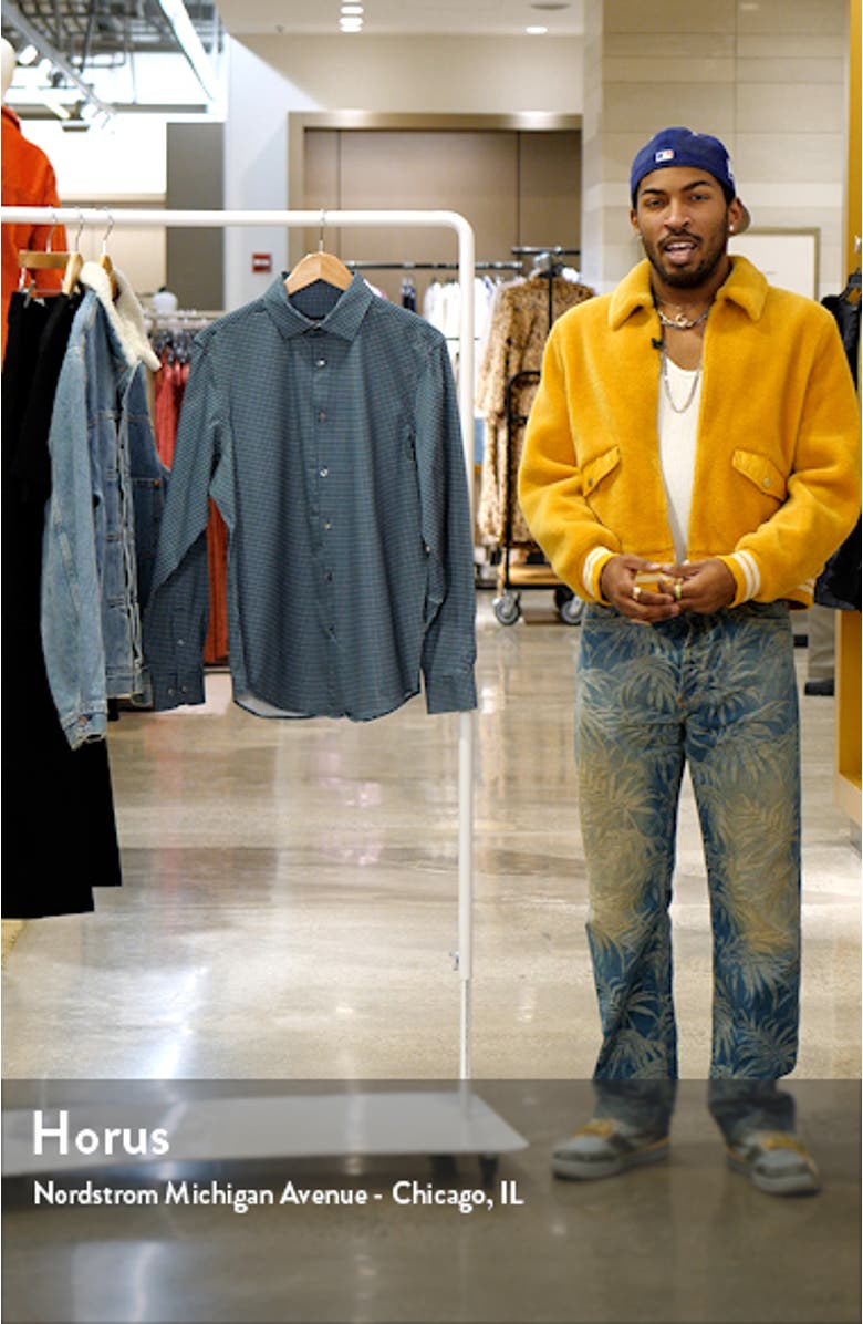 OoohCotton<sup>®</sup> Houndstooth Button-Up Shirt, sales video thumbnail