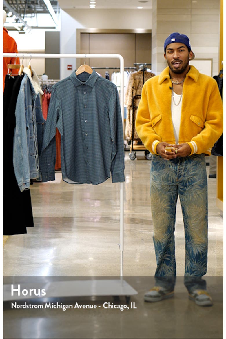 OoohCotton® Houndstooth Button-Up Shirt video